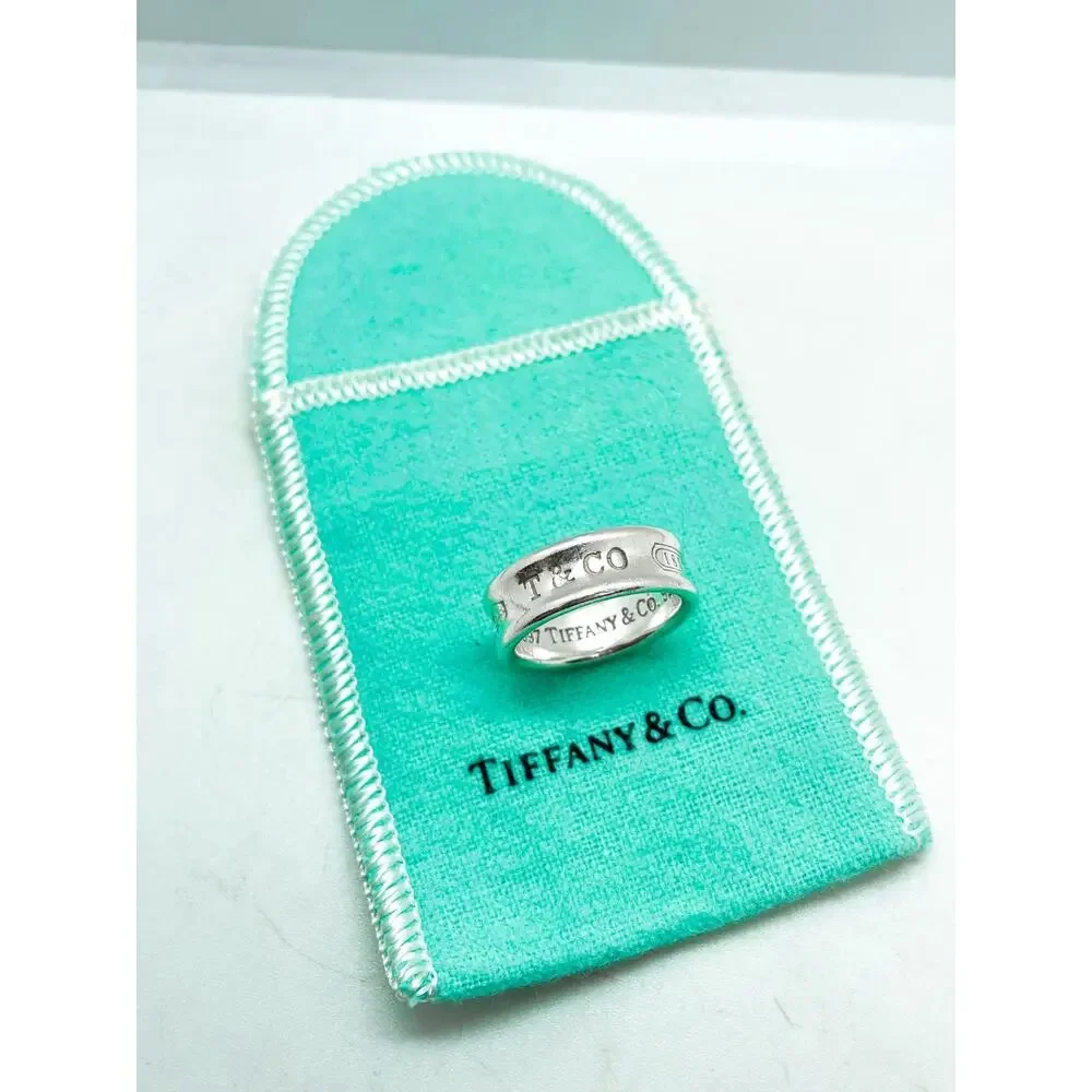 Tiffany & Co. 1837 Concave Band Ring Sterling Silver Size 6.75